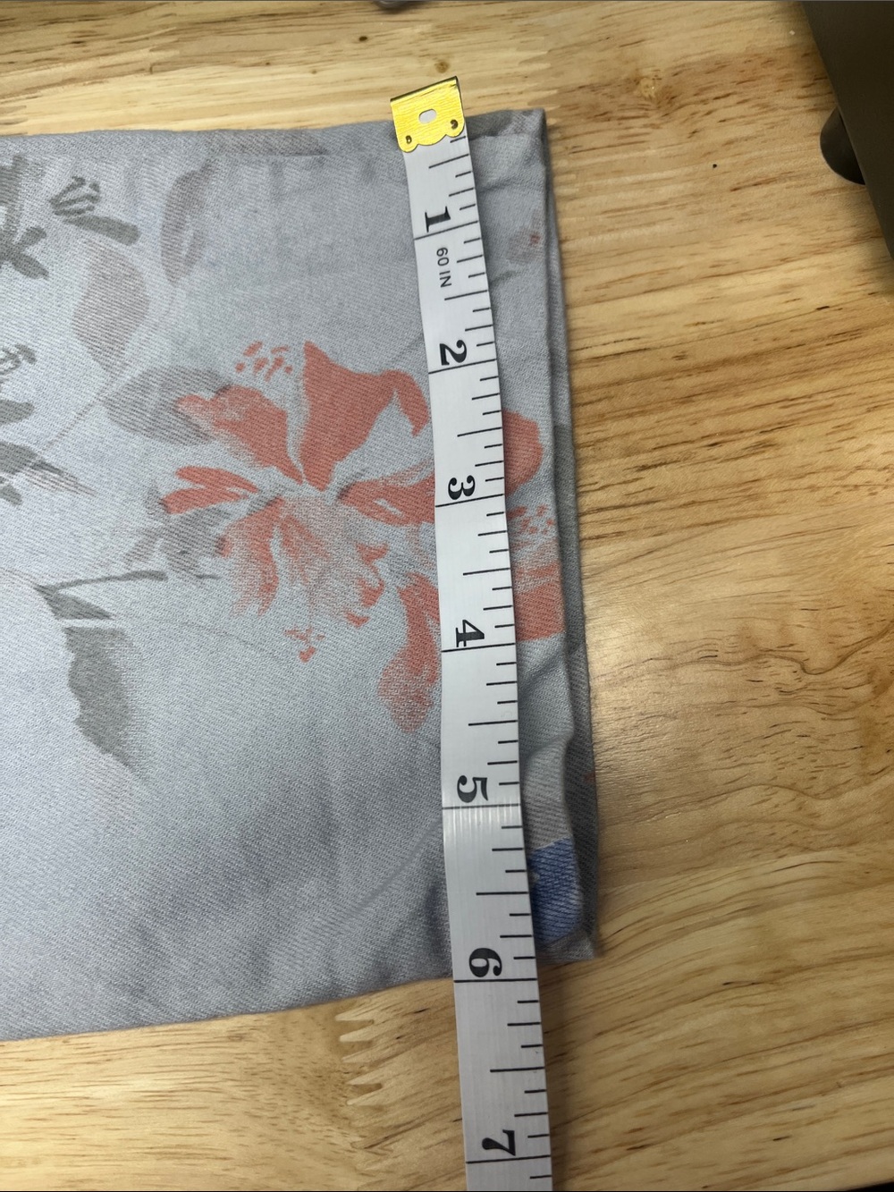 Made In Italy Light Gray Floral Pull On Pants - Picture 12 of 14